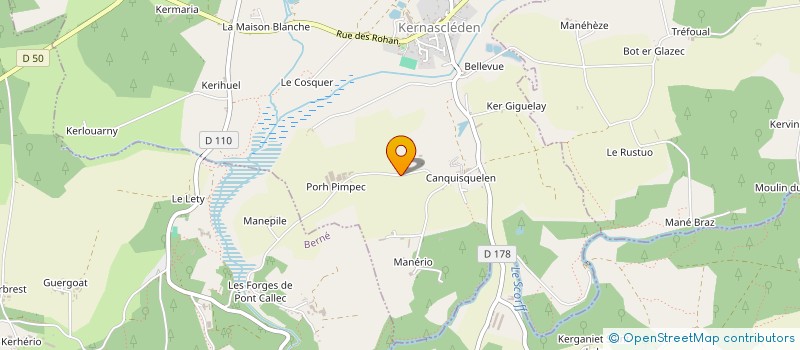localisation de l'entreprise SCEA DE TREFOUAL à KERNASCLEDEN