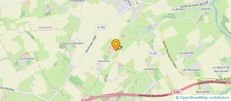 localisation de l'entreprise SCEA DE VAUVRECY à CAHAGNES