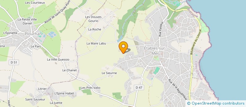 localisation de l'entreprise SCEA DES 4 SAISONS  BINIC-ETABLES-SUR-MER