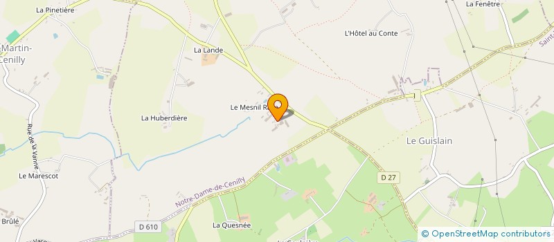 localisation de l'entreprise SCEA DES 4 SAPINS à NOTRE-DAME-DE-CENILLY