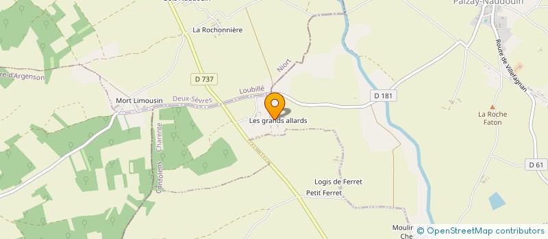 localisation de l'entreprise SCEA DES ALLARDS à PAIZAY-NAUDOUIN-EMBOURIE
