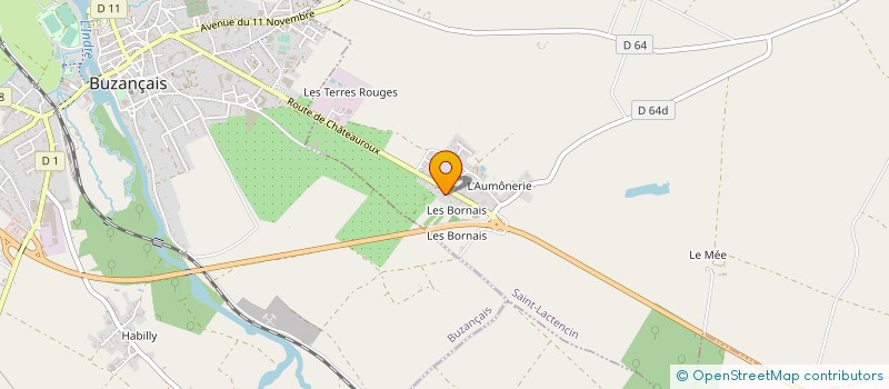localisation de l'entreprise SCEA DES BORNAIS TESSEAU à SAINT-LACTENCIN