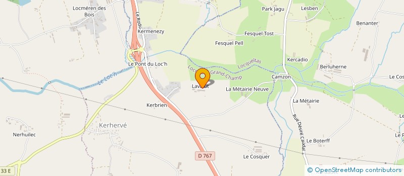 localisation de l'entreprise SCEA DES CERFS  LOCMARIA-GRAND-CHAMP