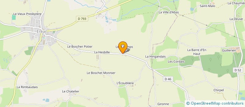 localisation de l'entreprise SCEA DES CHAMPS PERRIN à EREAC