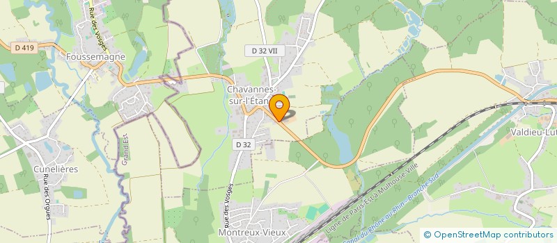 localisation de l'entreprise SCEA DES CHOUX  CHAVANNES-SUR-L'ETANG