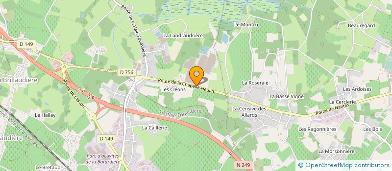 localisation de l'entreprise SCEA DES CLEONS à HAUTE-GOULAINE