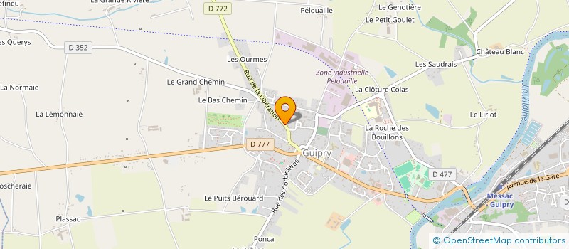 localisation de l'entreprise SCEA DES COLLINES  GUIPRY-MESSAC