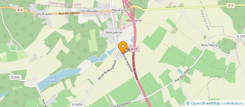 localisation de l'entreprise SCEA DES COLTABARDS à TRACY-SUR-LOIRE