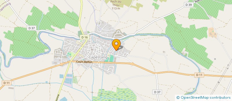 localisation de l'entreprise SCEA DES COTEAUX D ENSERUNE à CAPESTANG