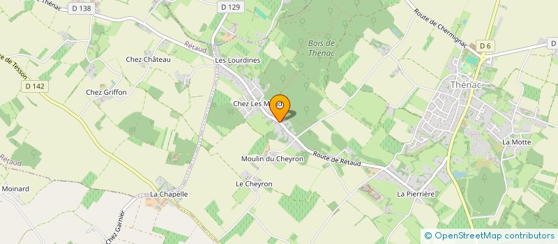 localisation de l'entreprise SCEA DES DEUX CHENES  THENAC