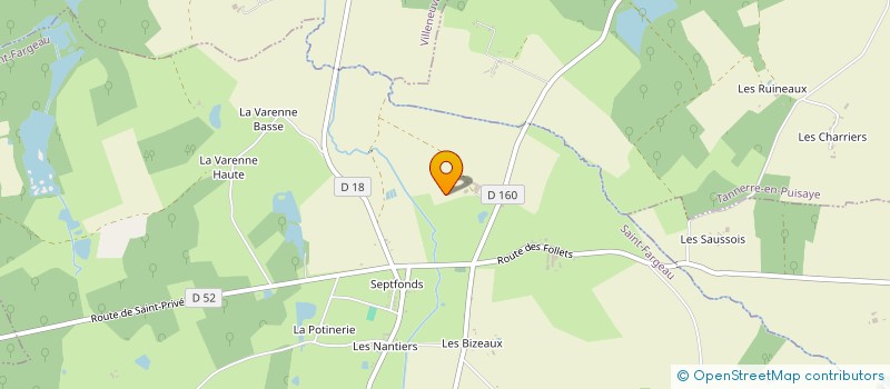 localisation de l'entreprise SCEA DES FAGOTS à SAINT FARGEAU