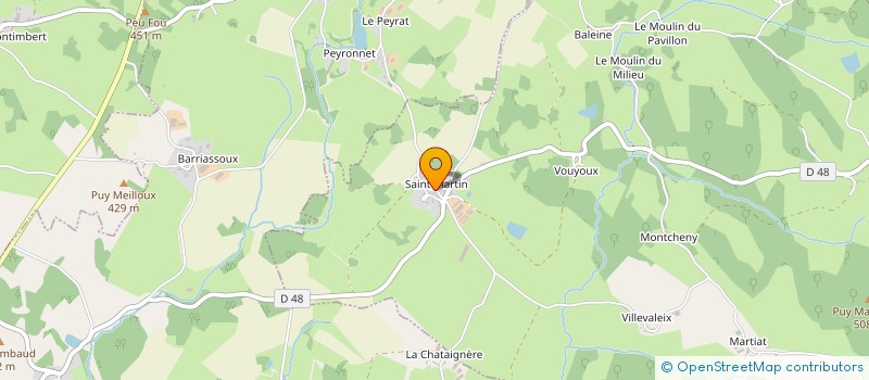 localisation de l'entreprise SCEA DES FERMES ST MARTIN à SAINT-VAURY