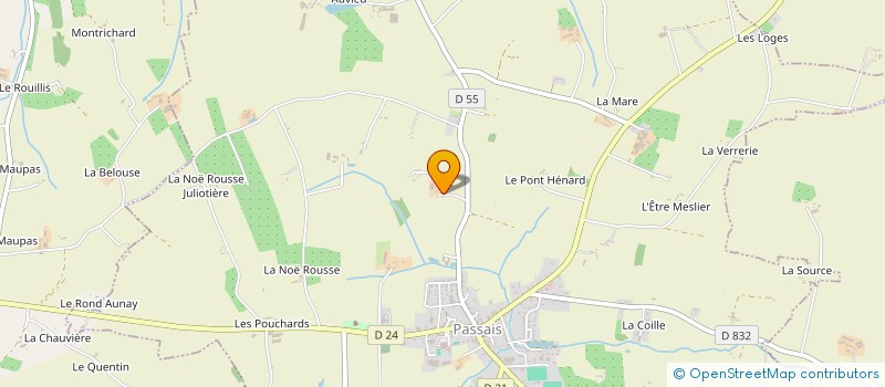 localisation de l'entreprise SCEA DES HAMARDS à PASSAIS VILLAGE