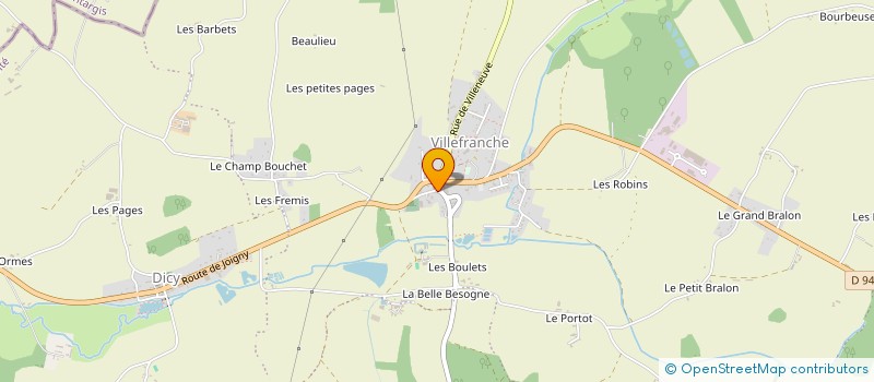 localisation de l'entreprise SCEA DES HATES à CHARNY OREE DE PUISAYE
