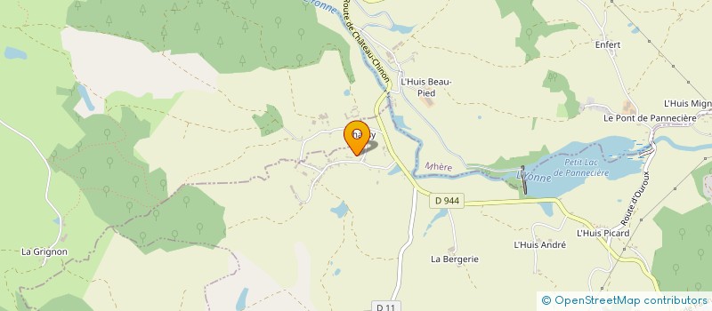 localisation de l'entreprise SCEA DES HAUTS DE CHASSY à MONTIGNY-EN-MORVAN