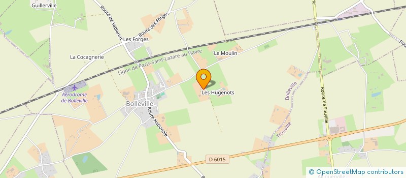 localisation de l'entreprise SCEA DES HUGUENOTS à BOLLEVILLE