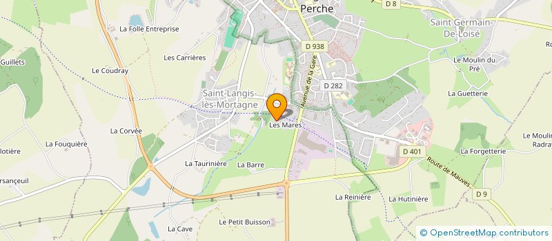 localisation de l'entreprise SCEA DES MARES à SAINT-LANGIS-LES-MORTAGNE