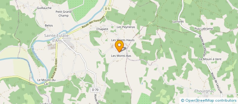 localisation de l'entreprise SCEA DES MONTS à STE-EULALIE D ANS