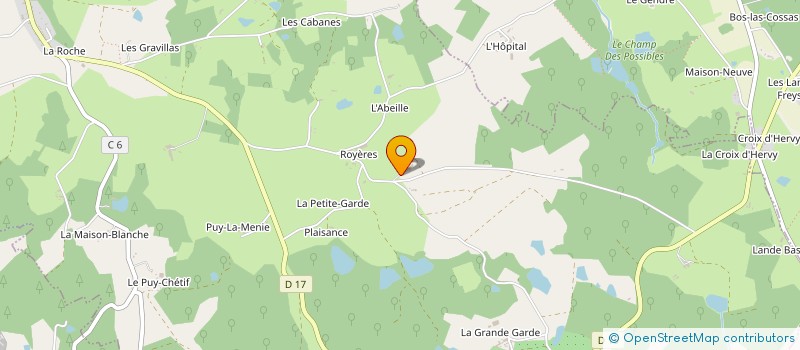 localisation de l'entreprise SCEA DES POUGES à LA ROCHE L'ABEILLE