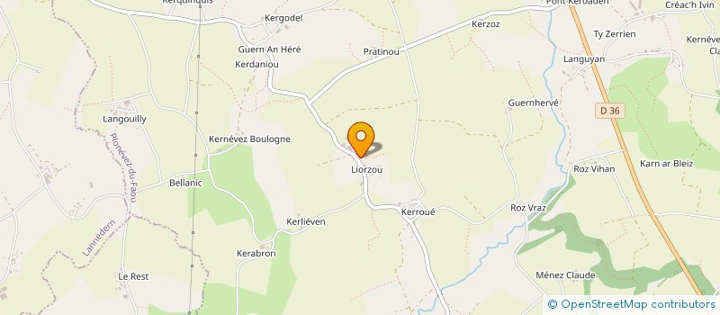 localisation de l'entreprise SCEA DES PRAIRIES  PLONEVEZ-DU-FAOU