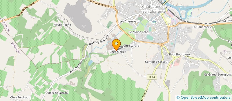 localisation de l'entreprise SCEA DES PRES BARBEAU à CHATEAUNEUF-SUR-CHARENTE