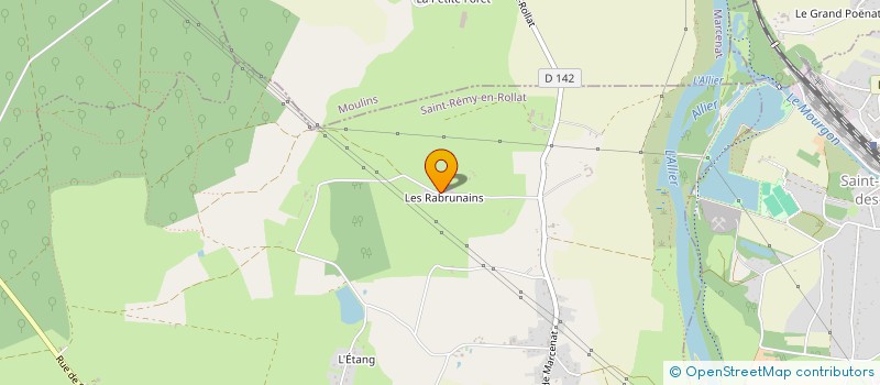 localisation de l'entreprise SCEA DES RABRUNAINS  SAINT-REMY-EN-ROLLAT