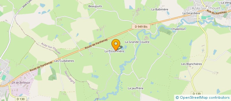 localisation de l'entreprise SCEA DES ROCHERS à AZAY-SUR-THOUET