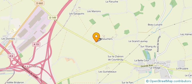 localisation de l'entreprise SCEA DES SOUCHERS  PIFFONDS