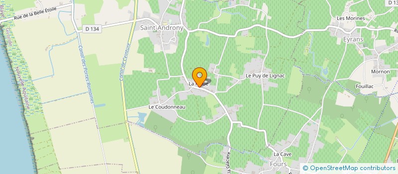 localisation de l'entreprise SCEA DES VIGNOBLES BOURCIER  ST-ANDRONY