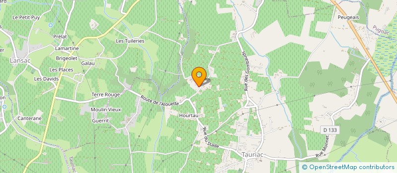 localisation de l'entreprise SCEA DES VIGNOBLES BOURDILLAS  TAURIAC