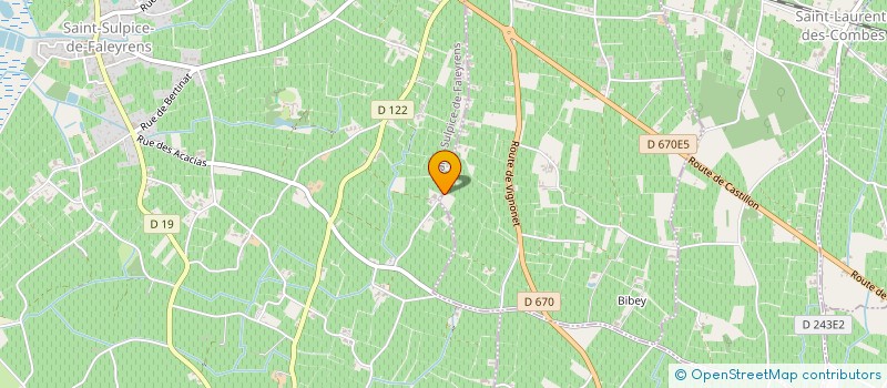 localisation de l'entreprise SCEA DES VIGNOBLES DENIS BARRAUD  SAINT-SULPICE-DE-FALEYRENS