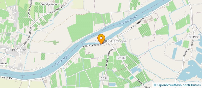 localisation de l'entreprise SCEA DES VIGNOBLES DUBOS  CIVRAC-SUR-DORDOGNE