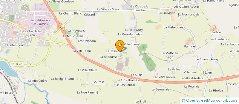 localisation de l'entreprise SCEA DIDIER LEVREL  MONTAUBAN-DE-BRETAGNE