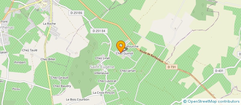 localisation de l'entreprise SCEA DOMAINE CV2  SAINT-EUGENE