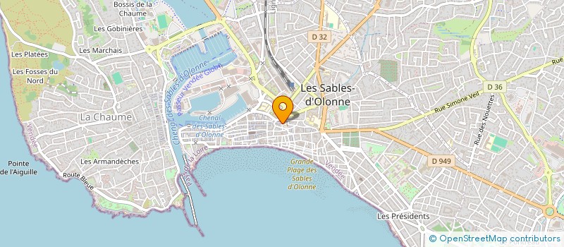 localisation de l'entreprise SCEA DOMAINE DE LA GROSSETIERE à LES SABLES D'OLONNE