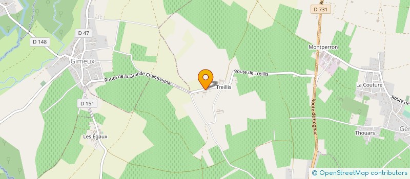 localisation de l'entreprise SCEA DOMAINE DE TREILLIS  SALLES-D'ANGLES