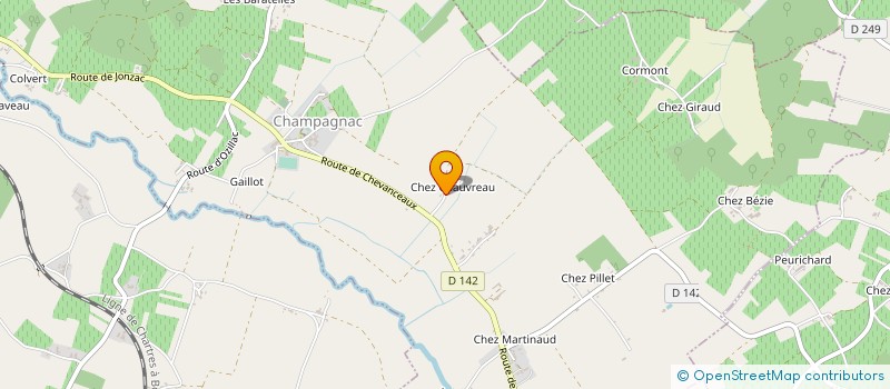 localisation de l'entreprise SCEA DOMAINE DES COTEAUX à CHAMPAGNAC