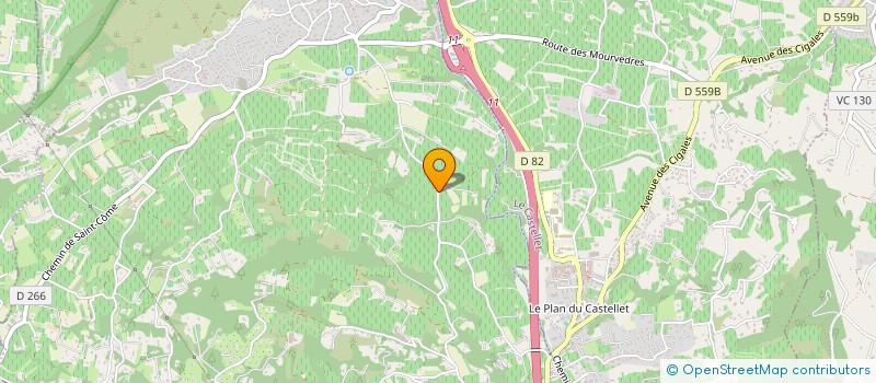 localisation de l'entreprise SCEA DOMAINE DU MOUTIN à LA CADIERE-D'AZUR