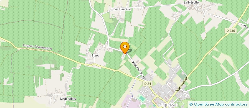 localisation de l'entreprise SCEA DOMAINE MONNEREAU-THORIN à SEGONZAC