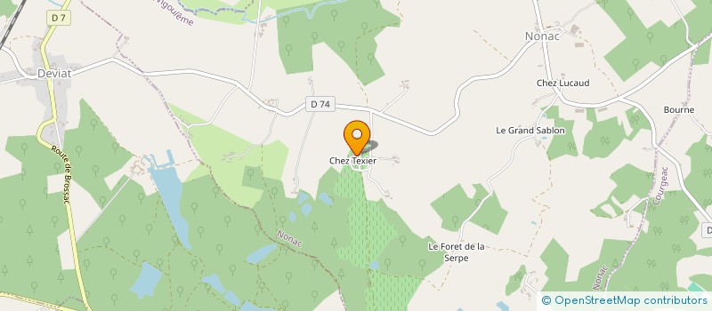 localisation de l'entreprise SCEA DU CHAMP DU LOUP à NONAC