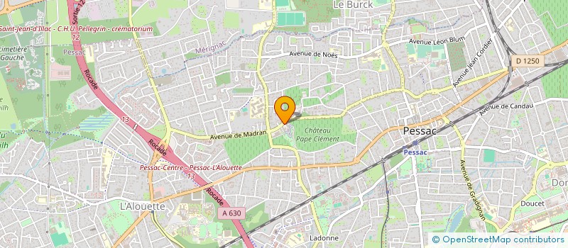 localisation de l'entreprise SCEA DU CHATEAU CABANNIEUX  PESSAC