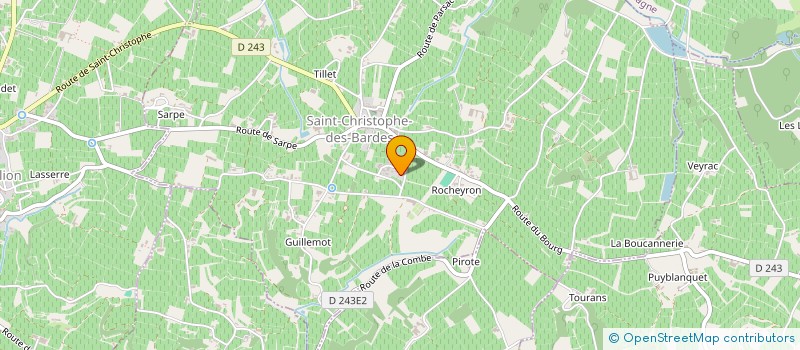 localisation de l'entreprise SCEA DU CHATEAU DE CROIX DE LABRIE  SAINT-CHRISTOPHE-DES-BARDES