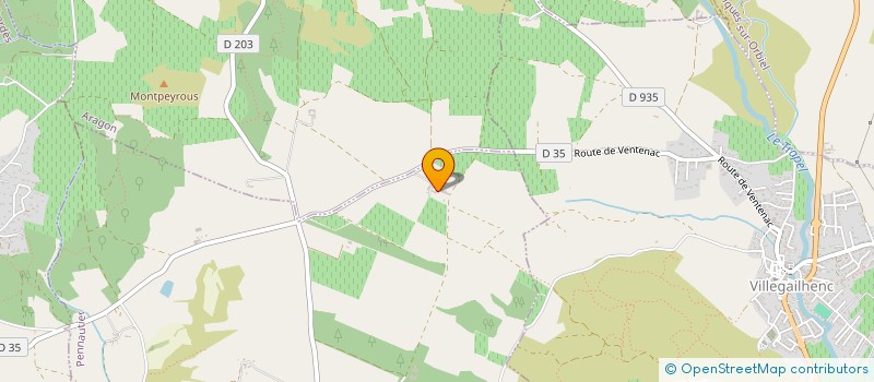 localisation de l'entreprise SCEA DU CHATEAU DE LA BASTIDE  PENNAUTIER