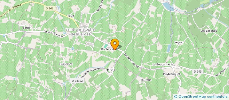 localisation de l'entreprise SCEA DU CHATEAU PETIT FOMBRAUGE  ST-CHRISTOPHE-DES-BARDES