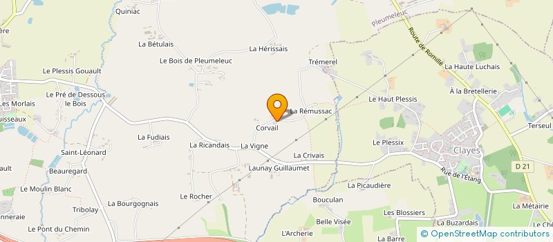 localisation de l'entreprise SCEA DU CORVAIL à PLEUMELEUC