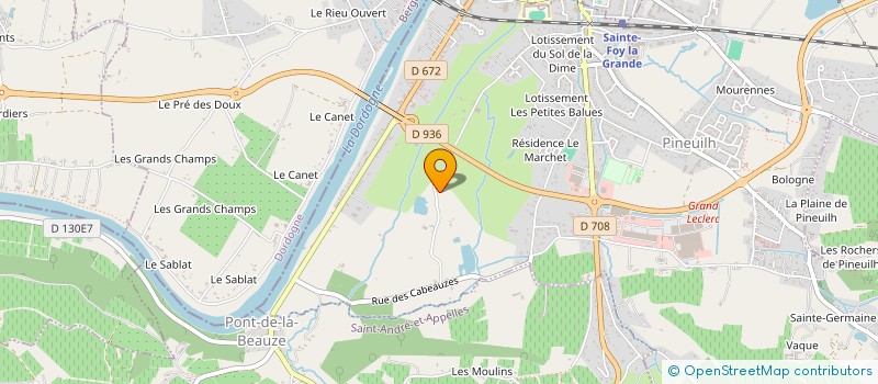 localisation de l'entreprise SCEA DU DOMAINE DU FAUGA  PORT-SAINTE-FOY-ET-PONCHAPT