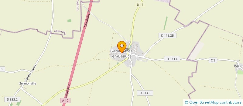 localisation de l'entreprise SCEA DU GAULT GILBERT à GARANCIERES-EN-BEAUCE