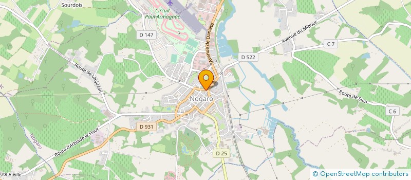 localisation de l'entreprise SCEA DU GOUJON  NOGARO