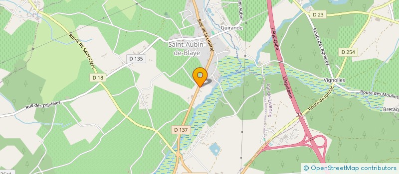 localisation de l'entreprise SCEA DU GRAND MOULIN  SAINT-AUBIN-DE-BLAYE