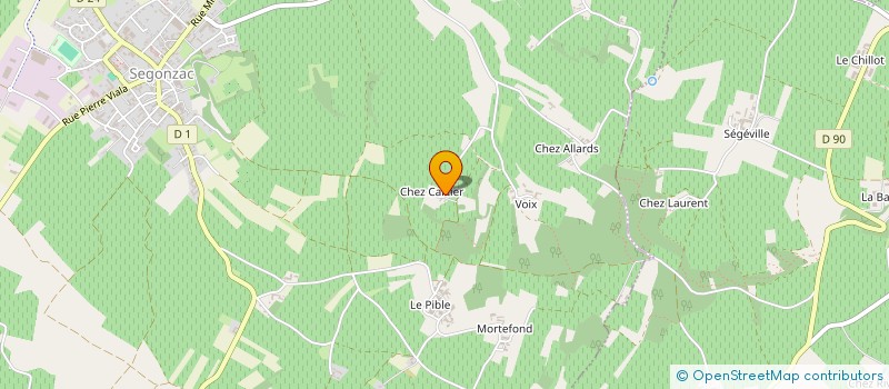localisation de l'entreprise SCEA DU MAINE CARTIER à SEGONZAC